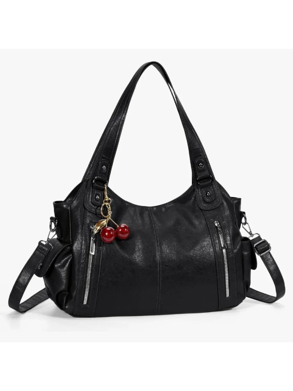 Chic Slouchy Hobo Shoulder Bag - Soft Leather Tote, Crossbody & Satchel Style